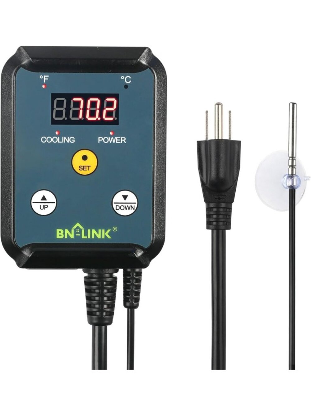 Digital Cooling Thermostat Temperature Controller for Home & Garden Use